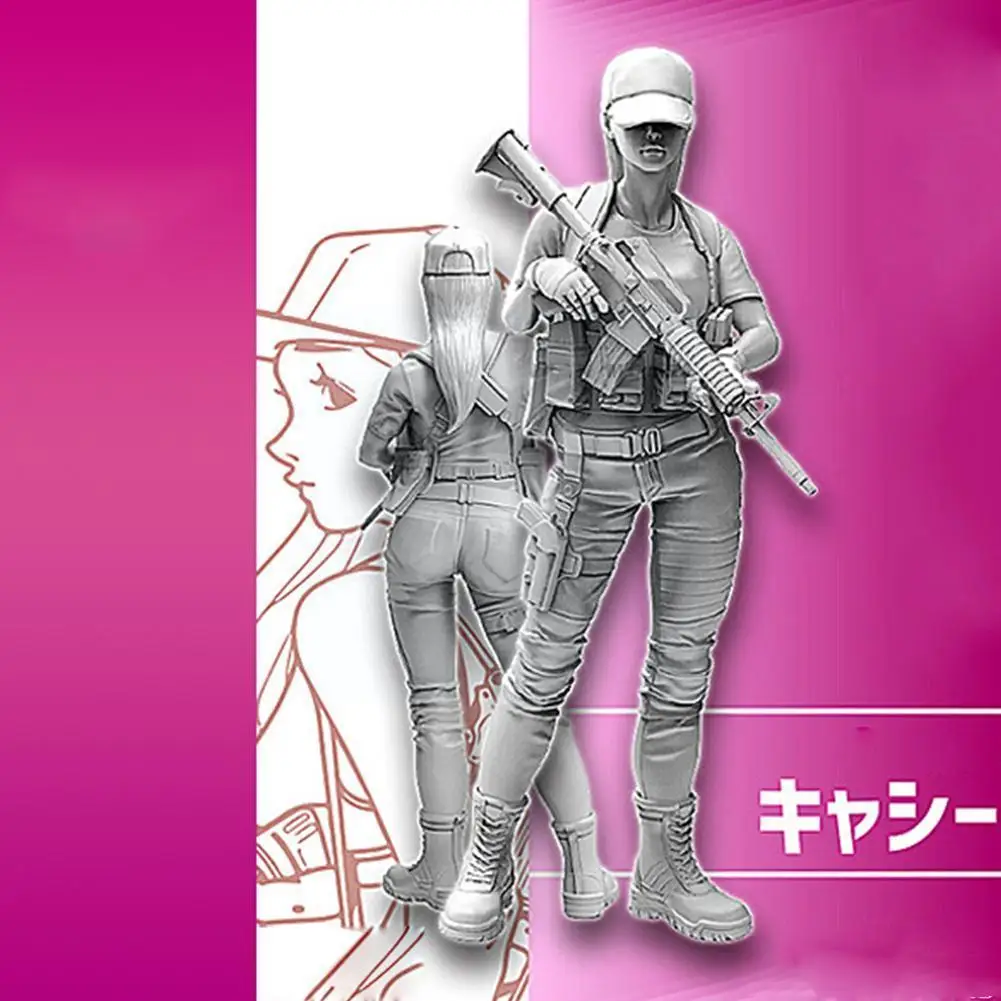 1/35 Reçine Kitleri Şekil Tokyo Güzellik Kız Asker Serisi A-053 Kendinden montajlı Asker Reçine G7o2 Görüntü 3