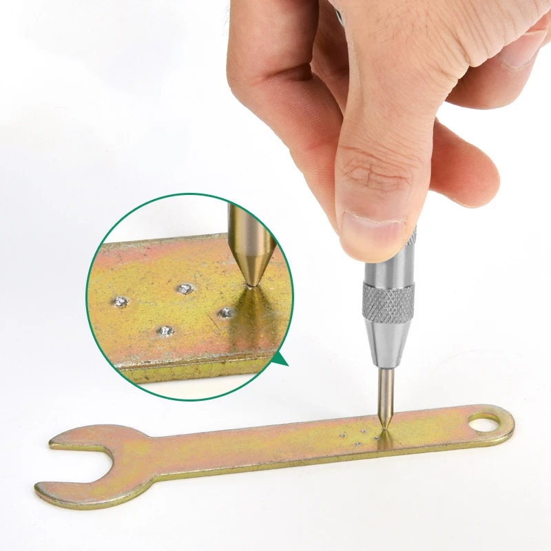 1 Adet HSS Merkezi Punch Stator delme Otomatik Merkezi Pin Punch Yaylı İşaretleme Sondaj Aracı İle Koruyucu Kılıf Görüntü 4