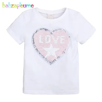 1-7Years / 2020 Yaz Kız Üstleri Yürümeye Başlayan Giysi koreli çocuk Giyim Rahat Moda Mektup Kısa Kollu Bebek T-shirt BC1524