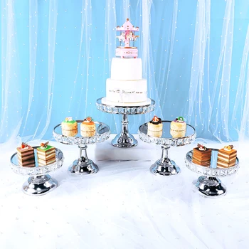 1 adet Cupcake Kek Standı, tatlı Pasta Şeker Ekran Plaka Düğün Olay Doğum Günü Partisi için, yuvarlak Metal Kaide Tutucu