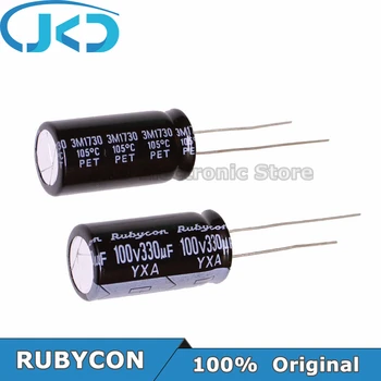 10 adet RUBYCON 330UF 100V 12.5*25mm 330UF100V 100V330UF 12. 5x25mm Alüminyum elektrolitik kondansatör 100 % Orijinal