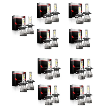 10 Çift H4 Led Araba kafa lambası ampulleri H7 H11 H8 H9 H1 H3 9004 9005 9006 9007 80W 20000LM 6500K F2 Otomatik Farlar Sis Lambası