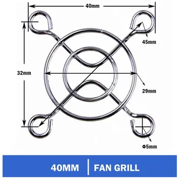 100 adet / grup Gdstime 40mm Metal çelik 4 cm Fan koruyucu parmak koruma ızgara Net