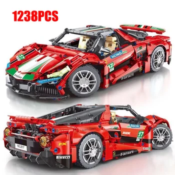 1238 adet Şehir teknik Racer Yarış Araba Yapı Taşları MOC Hızlı Supercar Spor Araç Oyuncaklar Boys için Tuğla Çocuk Hediyeler