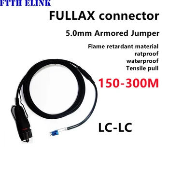 150-300 m 2 çekirdek Fullax zırhlı jumper SM LC FC SC ST 5.0 mm çift çekirdek açık fiber optik patchcord Tekli 200 m 250 m