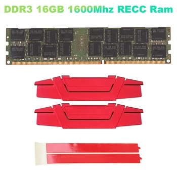 16 GB DDR3 1600 MHz RECC Ram + soğutma yeleği PC3-12800 Bellek 240Pin 2RX4 1.35 V REG ECC ram bellek İçin X79 X58 Anakart