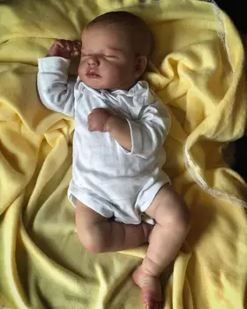 19 inç Bebe Bebek Reborn Popüler Sınırlı Sayıda Bebek Loulou Uyku Yenidoğan Bebe Gerçekçi Yumuşak Gerçek Dokunmatik Sevimli Bebek bebek