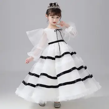 2020 Yeni Kız Podyum Firar Prenses Akşam Elbise Çiçek Kız Düğün parti Elbise Piyano Gösterisi Elbise kızlar için vestidos L62