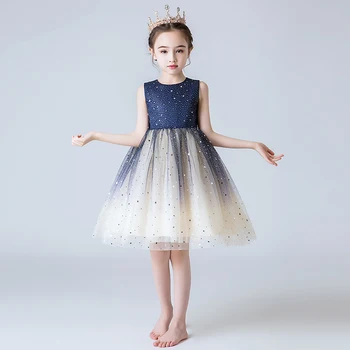 2020 Yeni varış Yaz Çocuk Doğum Günü Partisi düğün elbisesi Kızlar için Parti Elbise Çocuklar Prenses Resmi Balo