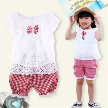 2021 Yeni Yaz Çocuk Bebek Kız günlük kıyafetler Setleri Mektup Baskı Kısa Kollu T Shirt Tops + Şort 2 adet