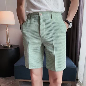 2022 Yaz erkek Beş Noktalı Pantolon İngiliz Moda Trendi Rahat Şort Havalandırma Beyaz / yeşil / siyah İş Şort M-3XL