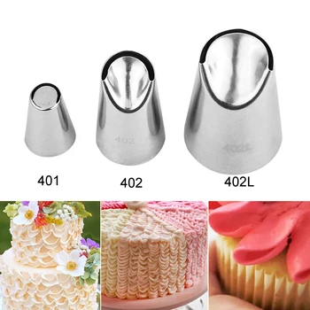 3 adet / grup Dahlia Yaprakları Fırfır İpuçları Buzlanma Boru Nozullar Fondan Kek Dekorasyon Pasta İpucu Seti Kek Araçları Bakeware