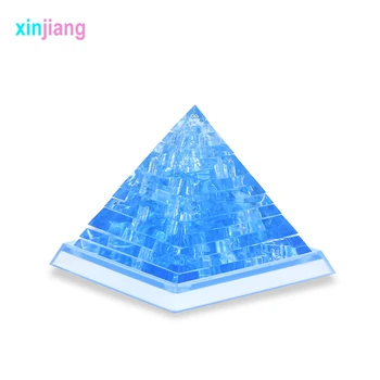 42 ADET DIY 3D Piramit Kristal Yapı Taşları Piramit Modeli Montaj Yapboz Blokları Mobilya Ev Dekorasyon Hediye Yetişkin Çocuklar İçin
