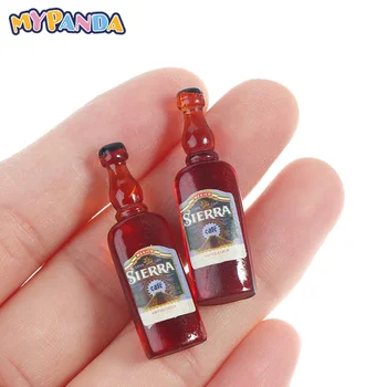 5 adet Dollhouse Minyatür Reçine Şişe Simülasyon şarap içecek şişesi Şişe Modeli Bebek Evi Aksesuarları
