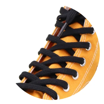 6MM Klasik ayakkabı aksesuarı Çift Katmanlı Polyester Düz Şekil Ayakabı 7 Renk Kanvas Botlar 60-180 Kolay Kordon