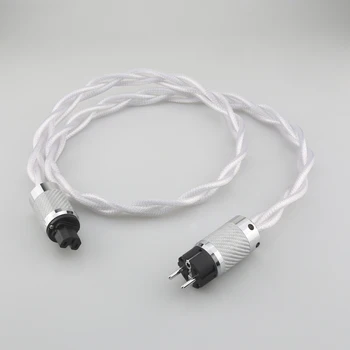 A58 OCC Gümüş kaplama Audiophile ABD ve AB ve AU ve İNGİLTERE AC Audiophile Güç Kablosu Amplifikatör DAC filtresi HİFİ Gümüş Güç kablosu