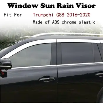 ABS Krom plastik Pencere Siperliği Havalandırma Tonları Güneş Yağmur Koruma araba aksesuarları Trumpchi İçin GS8 2016-2020