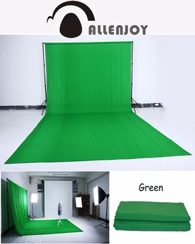 Allenjoy Yeşil siyah beyaz ekran arka plan chroma key daha fazla renk Seçenekleri Özelleştirilmiş Boyutu Profesyonel zemin