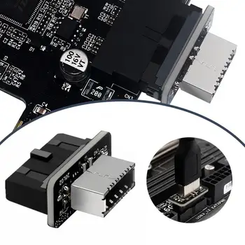 Anakart Konektörü Dahili Sürücü ücretsiz Tak Oyna USB3. 0 19/20 Pin Tip-E Metal Adaptör Anakart Adaptörü Hızlı