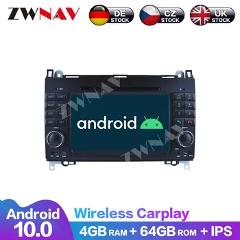Android 10 8 Çekirdekli 64G Multimedya Navigasyon DVD oynatıcı Ses Radyo Carplay Araba Mercedes Benz A Sınıfı İçin W169 B Sınıfı W245