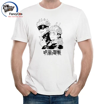 Anime erkek tişört Jujutsu Kaisen Anime T Shirt Serin Unisex Kısa Kollu t gömlek Yuji Itadori Baskılı streetwear tişört Tops