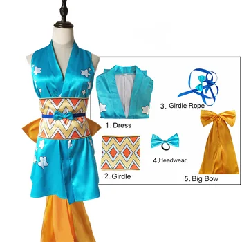 Anime Nami Cosplay Kostümleri Kazunokuni Kimono Kıyafet Nami Kadın Kimono Takım Elbise Japon Kimono Cadılar Bayramı Karnaval
