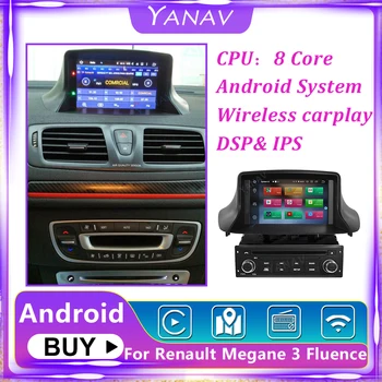 Araba Radyo sesli GPS Navigasyon Renault Megane 3 Fluence 2009-2015 Android 2 Din Bant Kaydedici Carplay Multimedya MP3 oyuncu