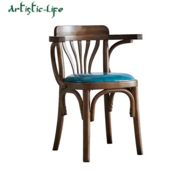 ArtisticLife İskandinav katı ahşap Yemek Sandalyesi Ev Makyaj sandalye ışığı Lüks Soyunma Dışkı Modern Minimalist Arkalığı Tabure