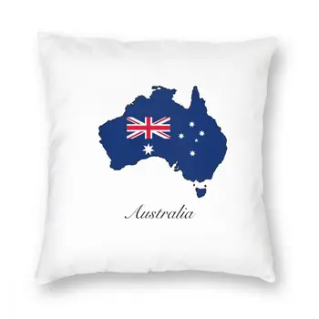 Avustralya bayrağı harita kare yastık kılıfı dekoratif yastık moda yastık kapakları