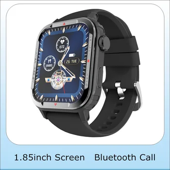Açık Smartwatch 1.85 inç Tam Dokunmatik Ekran Ses aAssistant Bluetooth Çağrı 123 Spor Modu nabız monitörü akıllı saat
