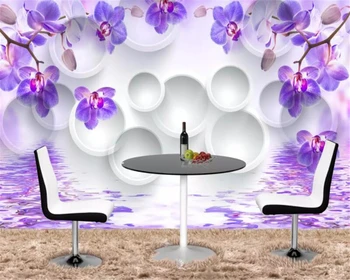beibehang Özel herhangi bir boyut 3D duvar kağıdı oturma odası modern moda güzel orkide fotoğraf duvar resimleri duvar kağıdı ev dekor tapet