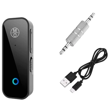 Bluetooth 5.1 Adaptörü 3.5 Mm Jack Yardımcı Alıcı, 2 İn 1 Kablosuz Verici Ve Alıcı,TV, PC, Araç Ses