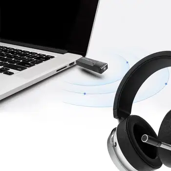 Bluetooth Dongle PC Windows için Bluetooth 5.3 2 in 1 Mini USB Bluetooth Uyumlu 5.3 kablosuz av alıcısı-vericisi Kulaklıklar için Hoparlörler
