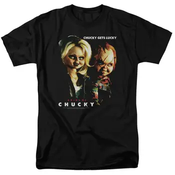 Chucky Şanslı Olur, Chucky'nin Gelini. Korku Komedi Filmi Tişörtü. Yaz Pamuk Kısa Kollu O-Boyun Unisex T Shirt Yeni S-3XL