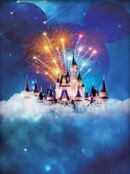 Disney 5D DİY Elmas Boyama Manzara Kale Çapraz dikiş kitleri Elmas Nakış Mozaik Ev Dekorasyon El Yapımı Hediye