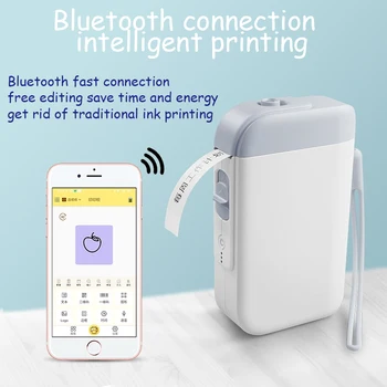 El Etiket Yazıcı Cep Telefonu İle Bağlanabilir Termal Yapışkanlı Baskı Notları Küçük Ev Bluetooth barkod makinesi