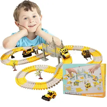 Elektrikli Tren Parça Seti Çocuk Tren Seti çocuk eğitici oyuncak Parça Araba Küçük Tren Tren Arabaları Ve Parça Oyuncak