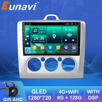 Eunavi 9 İnç 2 din Android 10 Araba Radyo Ford Focus İçin EXİ MT 2 3 Mk2 2004 2005 2006 2007 2008 2009-2011 GPS Multimedya Oynatıcı