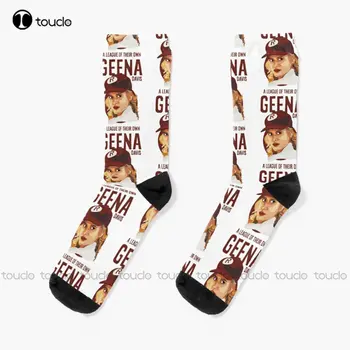 Geena Davis Bir Lig Kendi Çorap Terlik Çorap Erkekler Moda Yaratıcı Eğlence Komik Sanat Soyut Yağlıboya Çorap Komik