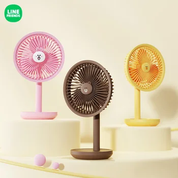 Hattı Arkadaşlar Masaüstü Şarj Edilebilir Fan Anime KAHVERENGİ CONY Küçük Taşınabilir Klima Aletleri Otomatik Rotasyon Ventilador Hediye