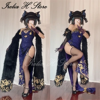 Irelia H Mağaza Azur Lane CaitSith Cheshire Cosplay Kostüm Cheshire seksi cheongsam elbise kadın Custom made / boyut