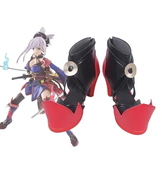 Kader büyük sipariş FGO Miyamoto Musashi Cosplay Ayakkabı Çizme Kırmızı Custom Made