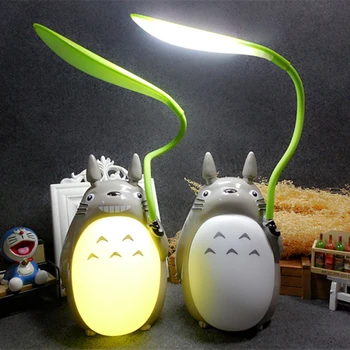 Komşum Totoro Lamba Kawaii Karikatür LED Gece Lambası USB okuma masası Masa Lambası Çocuklar için Hediye Ev Dekor Yenilik Aydınlatmaları