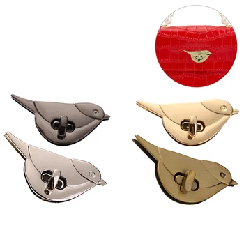 Kuş Şekli Toka Büküm Kilitleri Metal DIY 4 Renk Kullanışlı Kuş Şekli Toka Dönüş Kilidi Dekoratif Çanta Aksesuarları