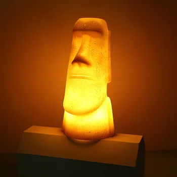 Led Reçine Gece Lambası Şili paskalya adası Moai Gece Lambası çocuk Odası Yatak Odası Yenilik Hediye Çocuk İçin Ev Dekor Masa Lambası