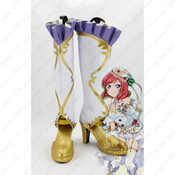 Lovelive Anime Ayakkabı Aşk canlı! Birthstone Maki Nishikino Cosplay Çizmeler
