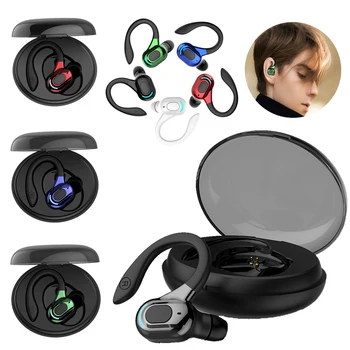 M-F8 Bluetooth 5.2 Kulaklık Asılı Stereo Müzik Aramalar Kulaklık Kulak Kancası Mini Kulaklık Gürültü İptal Spor Oyun Kulakiçi