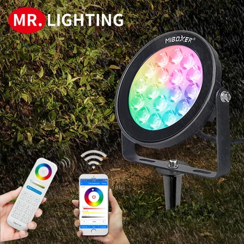 Miboxer su geçirmez LED dış ışık Miboxer 9W RGB + CCT WiFi Akıllı LED bahçe lambası DC24V FUTC01 IP66 bahçe lambası bahçe ışığı
