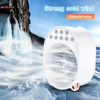 Mini klima hava soğutucu Fan 7 renk ışık USB taşınabilir klima kişisel uzay hava soğutma soğutma fanı