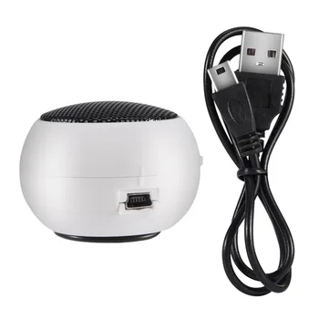 Mini Taşınabilir Seyahat 3.5 mm hoparlör Dahili Pil Cep Telefonu MP3 PC Geri Çekilebilir Demir Net Dizüstü Ses Beyaz / Siyah